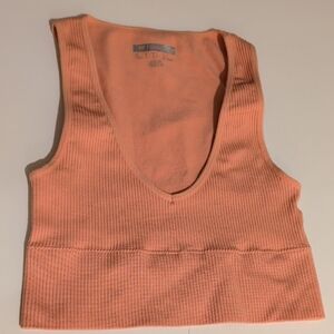 Forever 21 Coral Ribbed Tank Top